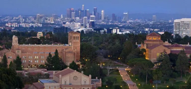 Aerial view of main campus University of California, Los Angeles.