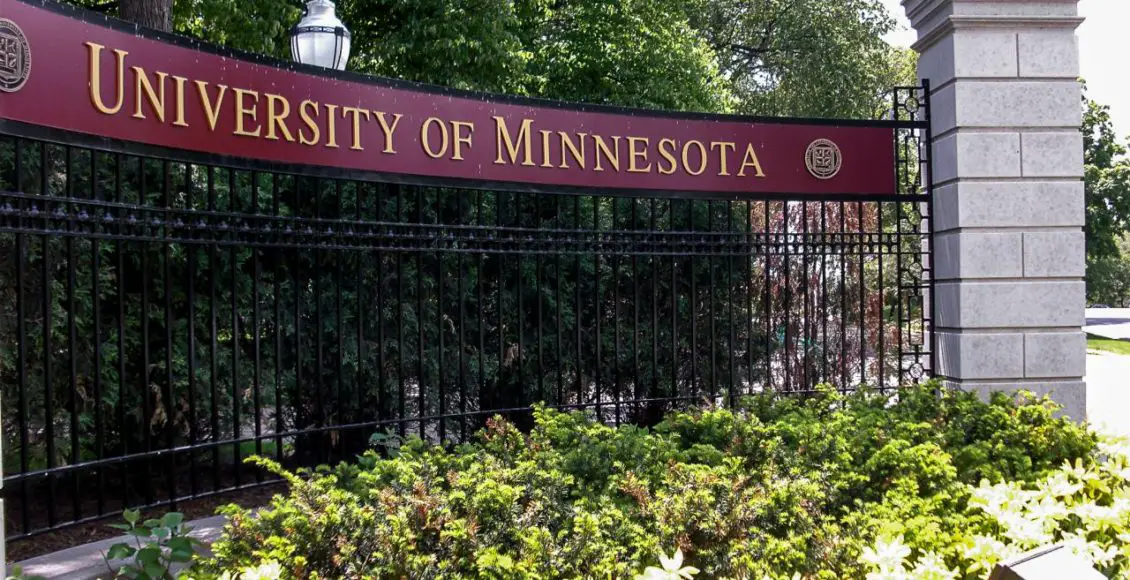 A sign with the University of Minnesota name.