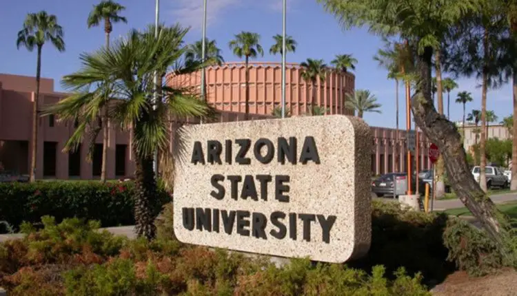 An Arizona State University Campus sign.