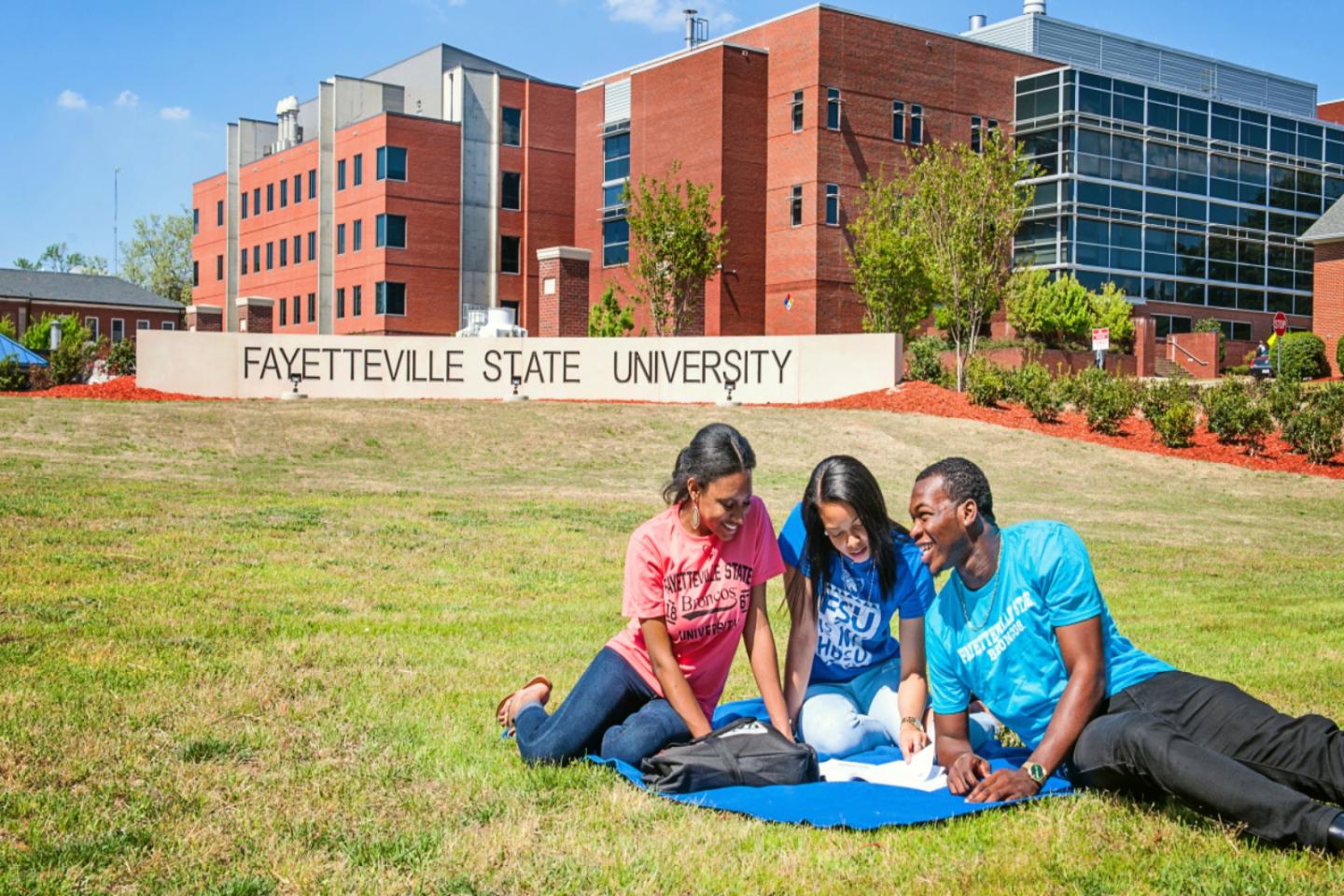 Students on the Fayetteville State University campus.