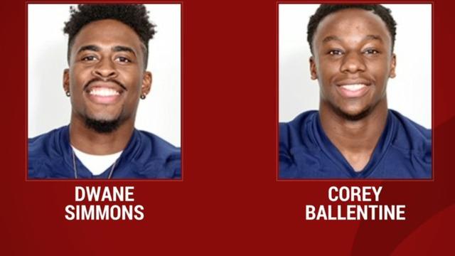 Corey Ballentine injured and teammate Dwane Simmons killed in shooting.