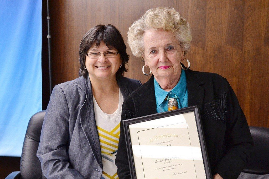 Coastal Bend College President, Dr. Beatriz T. Espinoza, on the left.