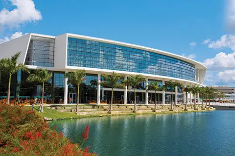 A main campus building at the University of Miami