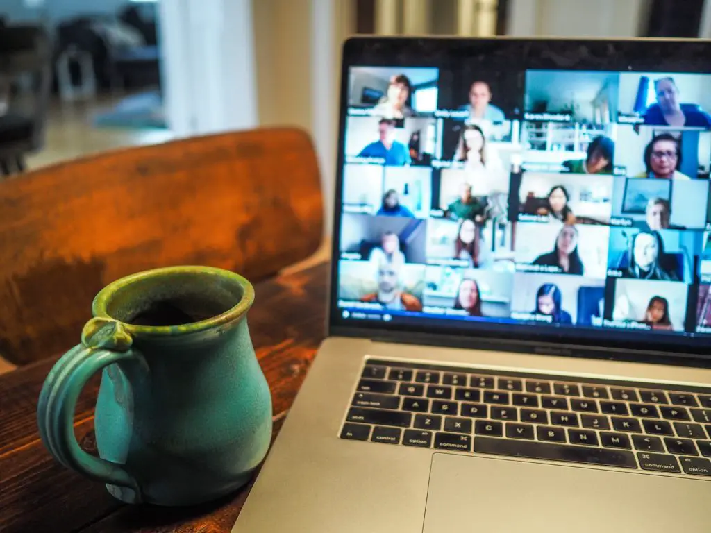 Photo of a computer screen with Zoom