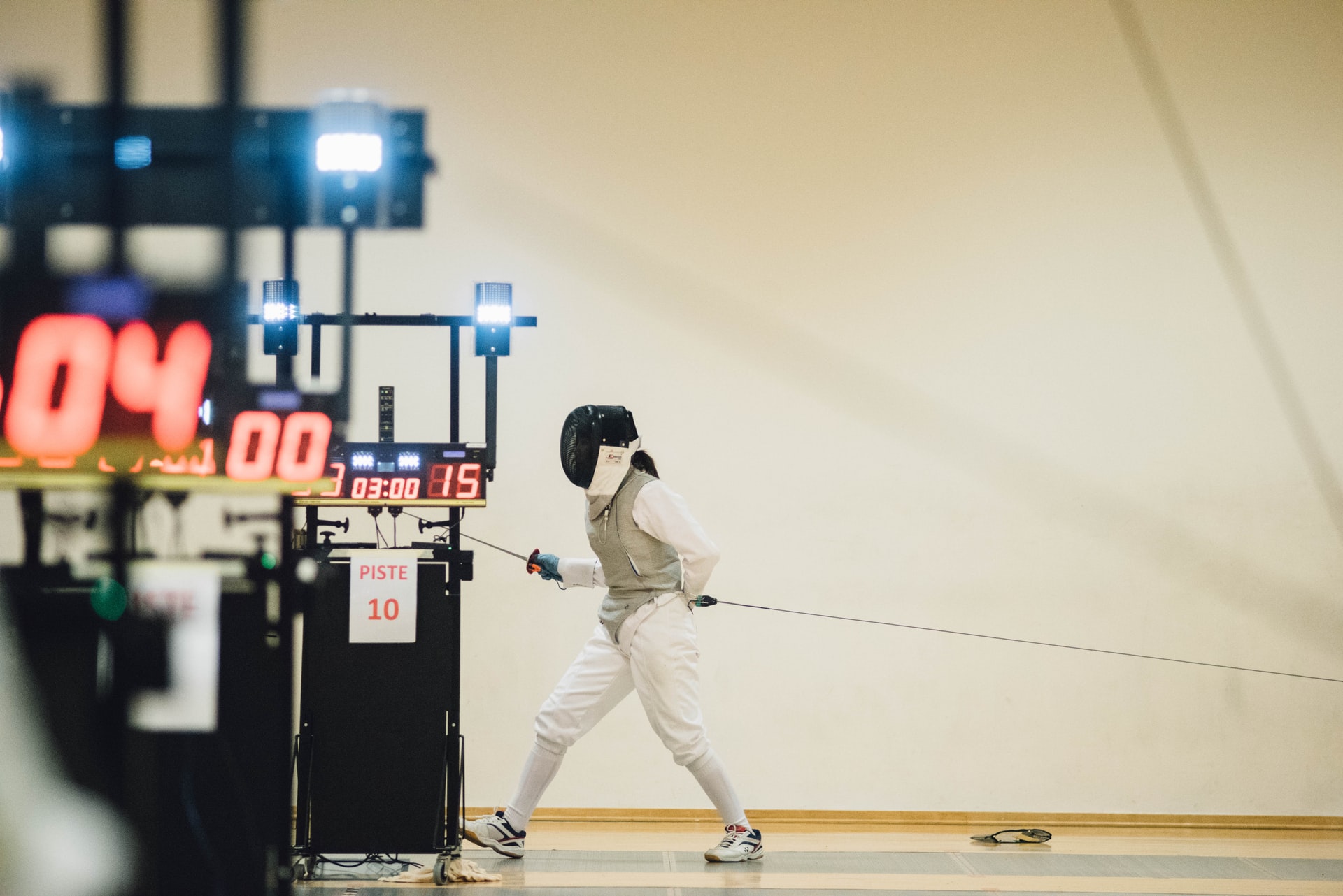 Photo of a times fencing match