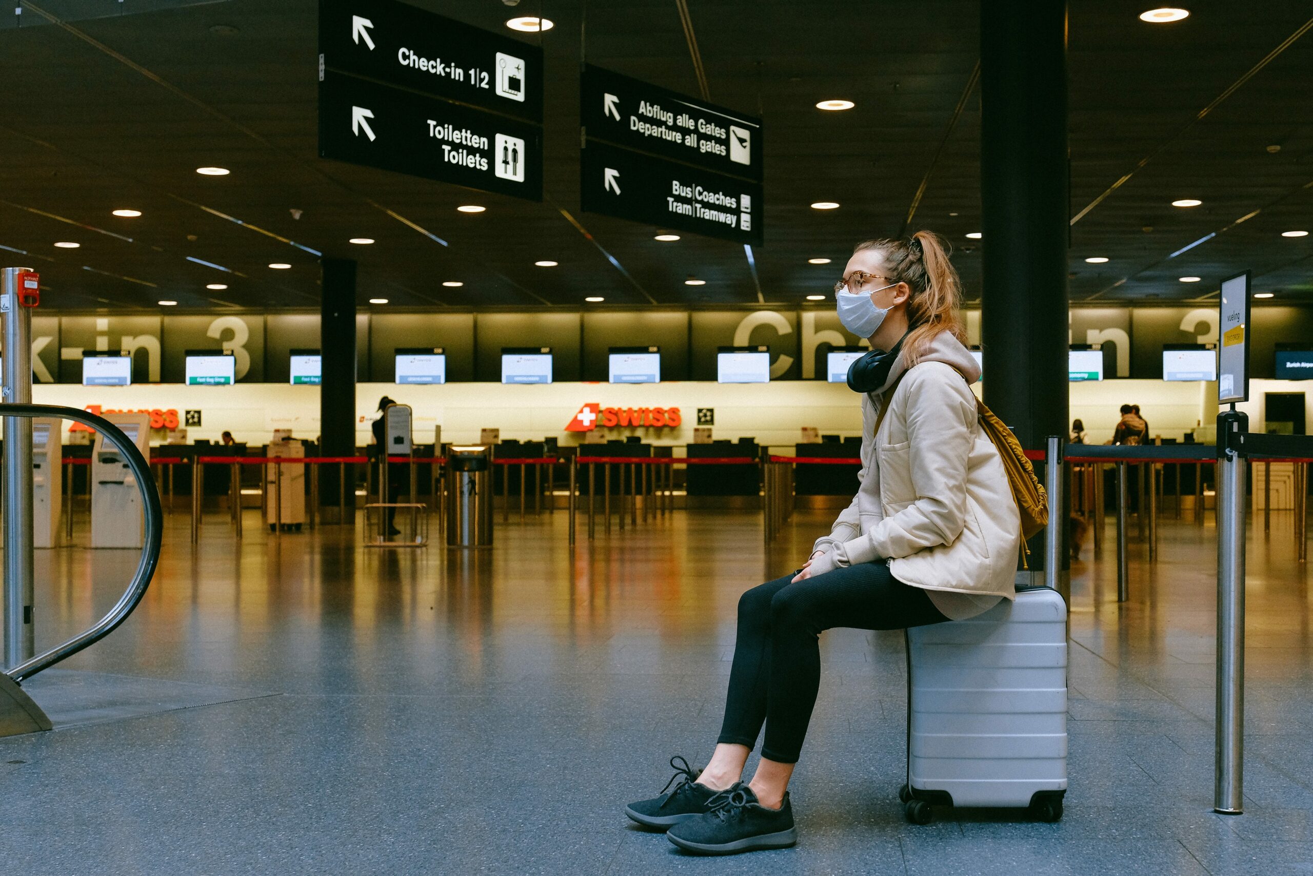 Photo of someone in an airport
