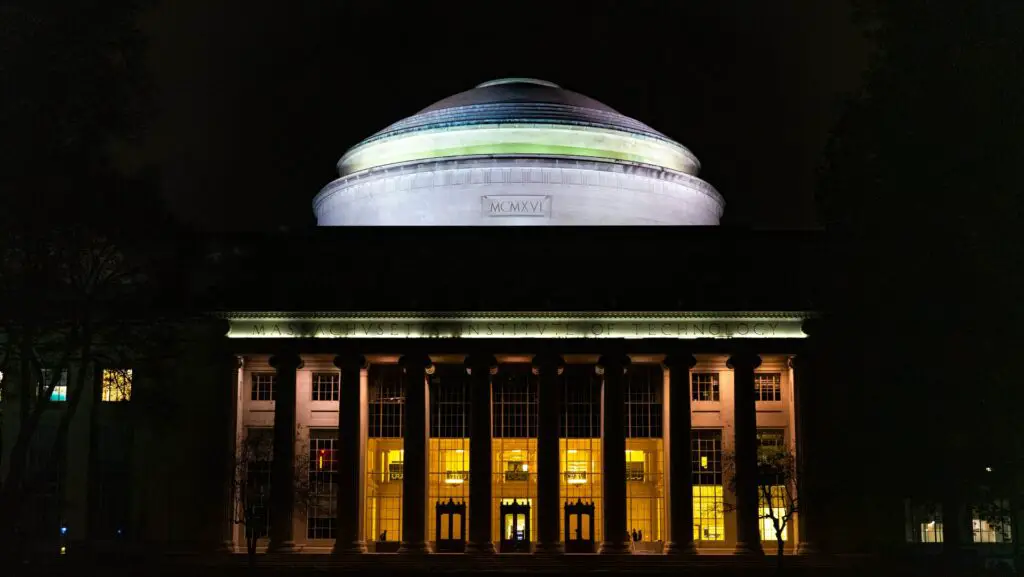 The Great Dome of MIT at night.