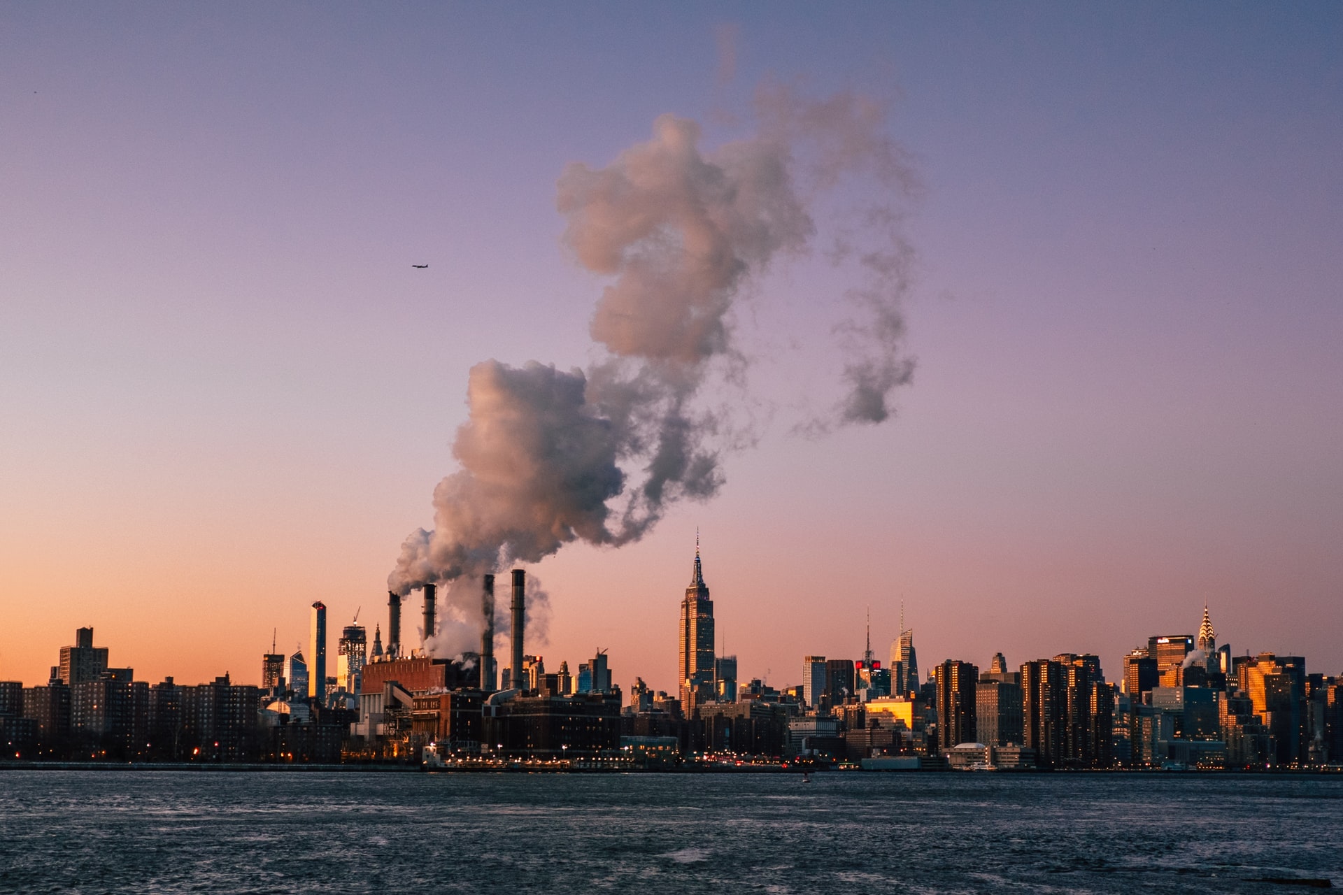 Photo of smoke pollution over New York City