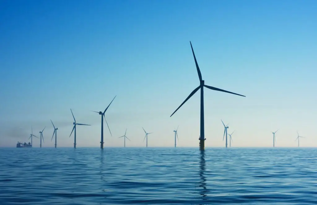 Photo of an offshore wind farm