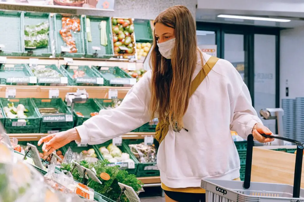 Photo of a student doing healthy groceries