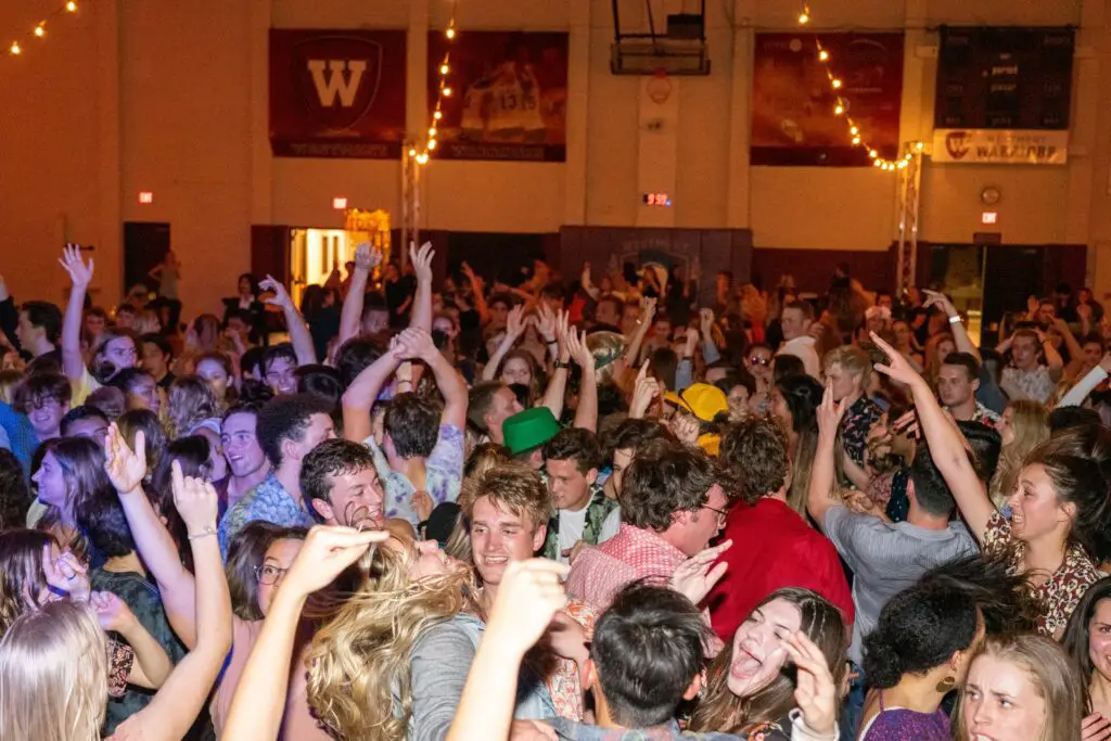 crowded college party