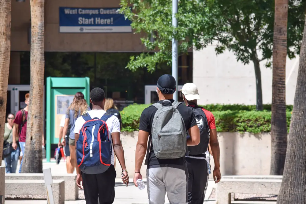 College students are back to school at Pima Community College in Tucson, Arizona on August 27, 2018