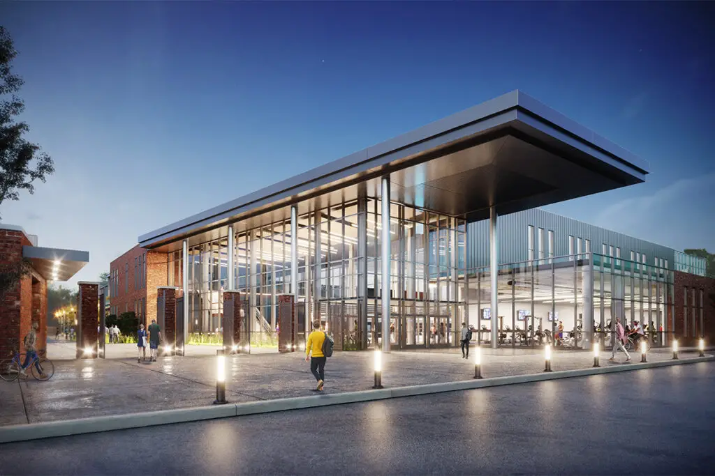 Artist's impression of Centre College's 135,000-square-foot facility devoted to wellness and athletic excellence.