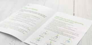 A brochure on handwashing.