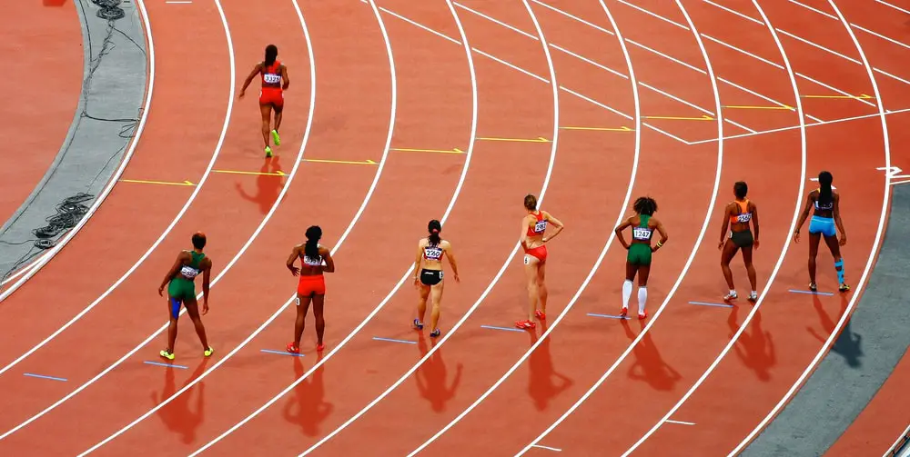 female track and field athletes