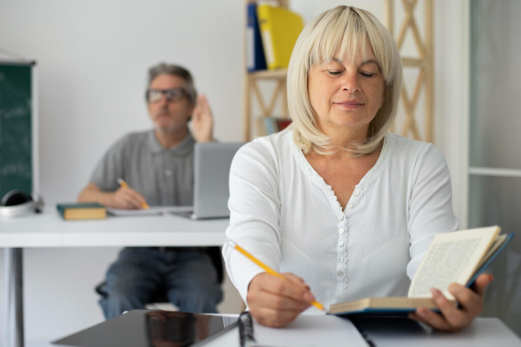 photo-of-senior-woman-man-in-college