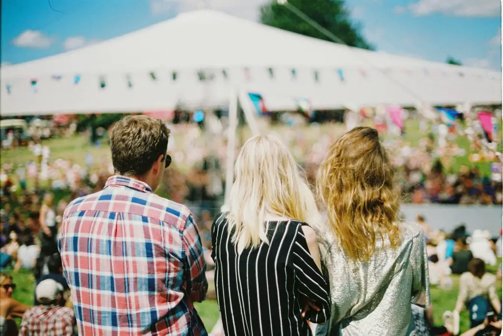 people attending a festival