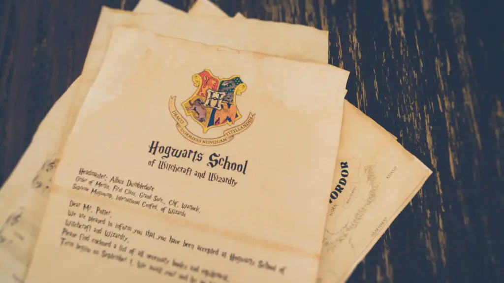 Harry Potter Hogwarts acceptance letters