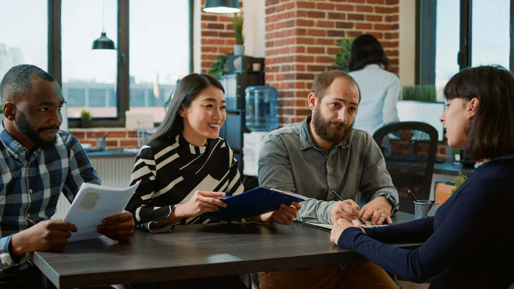 Recruiters interviewing a candidate