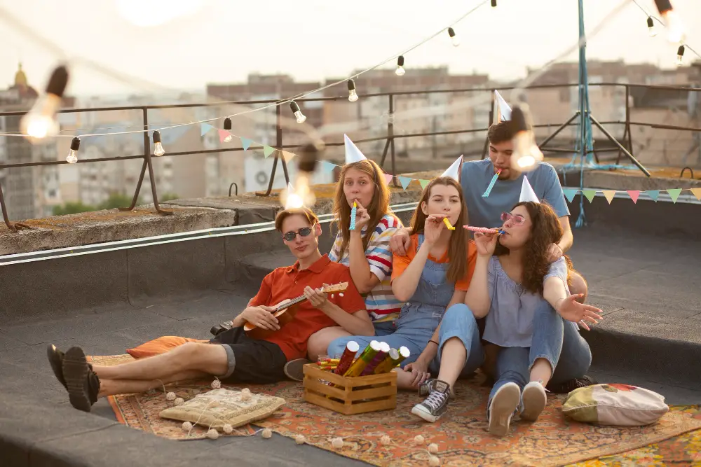 friends-party-on-rooftop-with-whistles-busting-american-university-myths